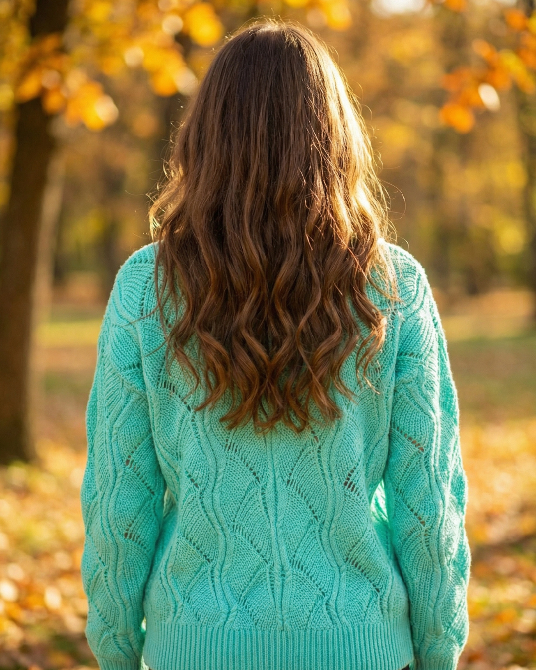 Hollow-Out Knit V-Neck Drop Shoulder Sweater - Kayla's Kloset