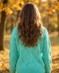 Hollow-Out Knit V-Neck Drop Shoulder Sweater - Kayla's Kloset